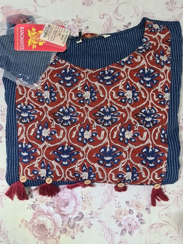 Branded Cotton Kurtis With Mask