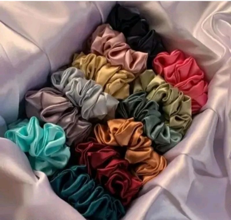 Premium Silk Satin Scrunc