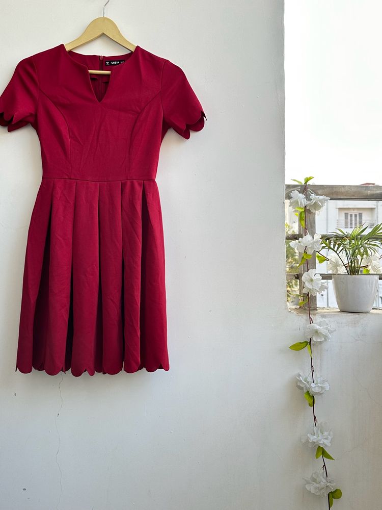 Red Flare Dress