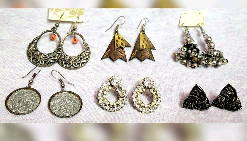 Combo Of Stylish Ear Rings - 6 Set