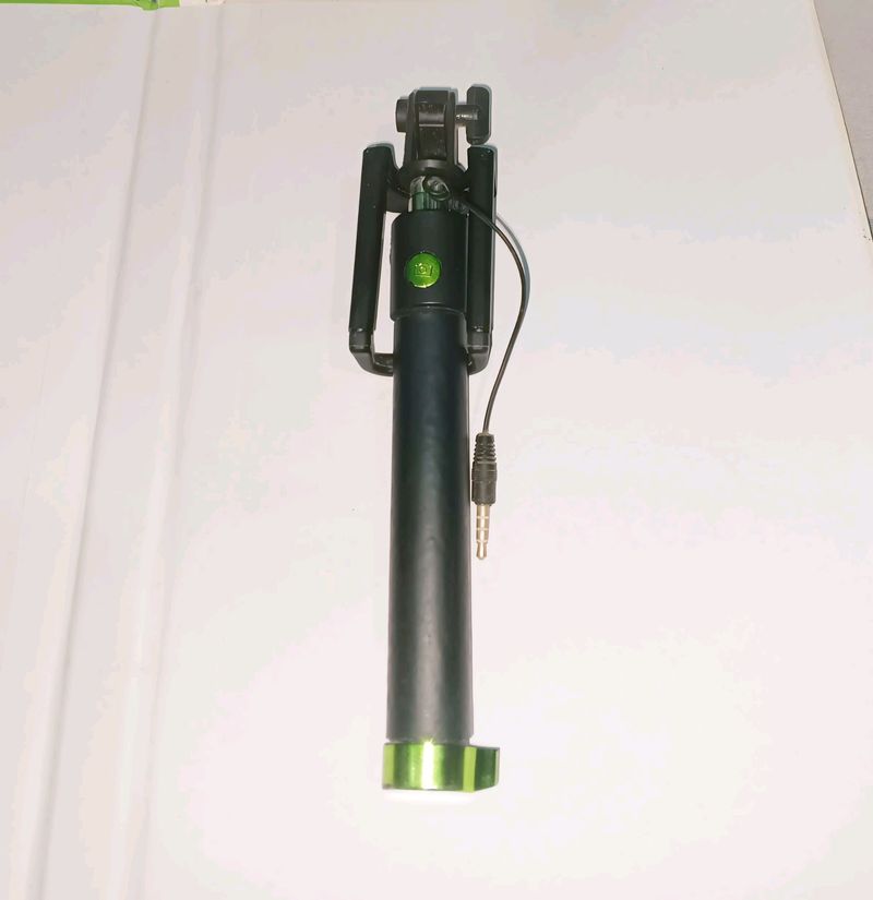 Selfie Stick | Light Green & Black Colour