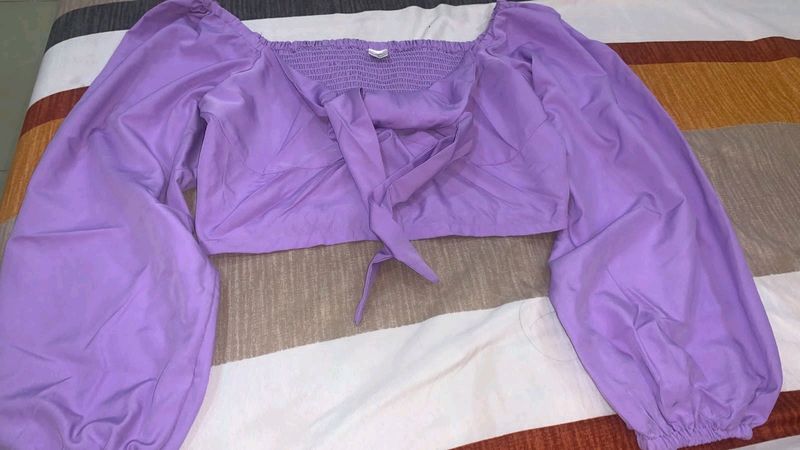 SSS Brand New Purple Color Sexy Crop Top - size L