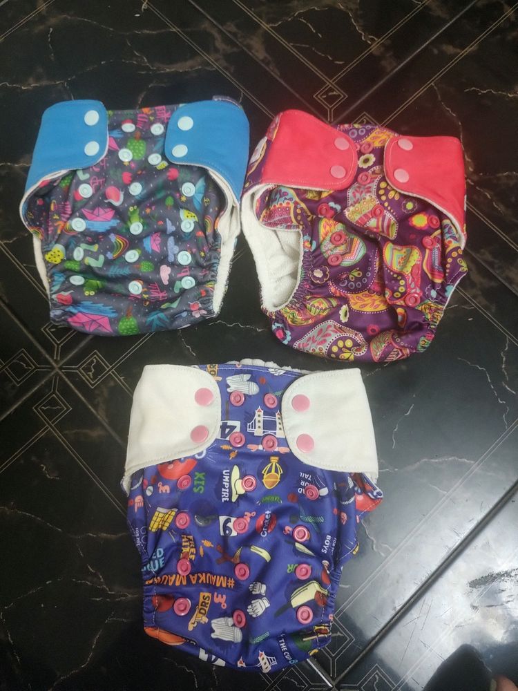 Combo Of 3 Freesize UNO Cloth Diaper