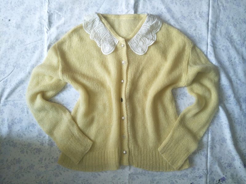 Yellow Knitted Cardigan