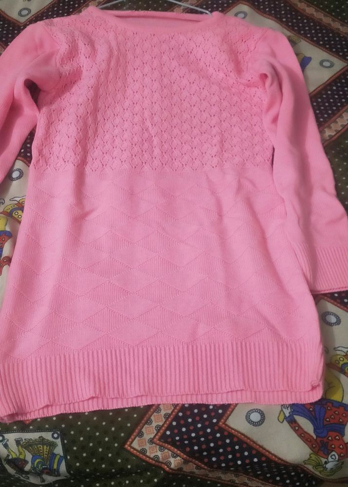 Pink Colour Woolen Top