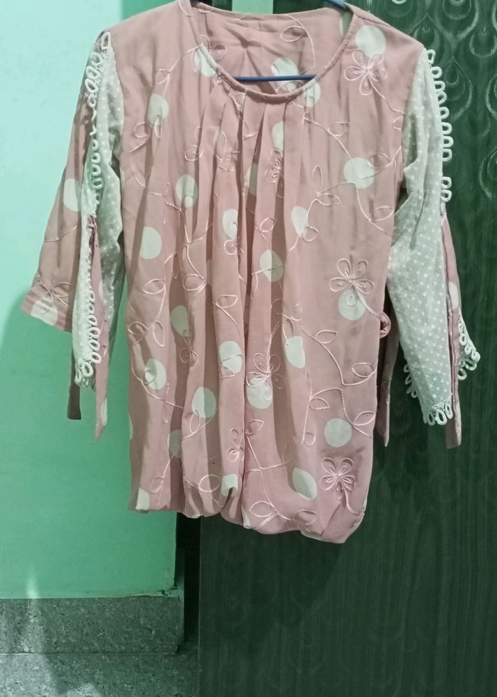 Round Neck Top For Girls