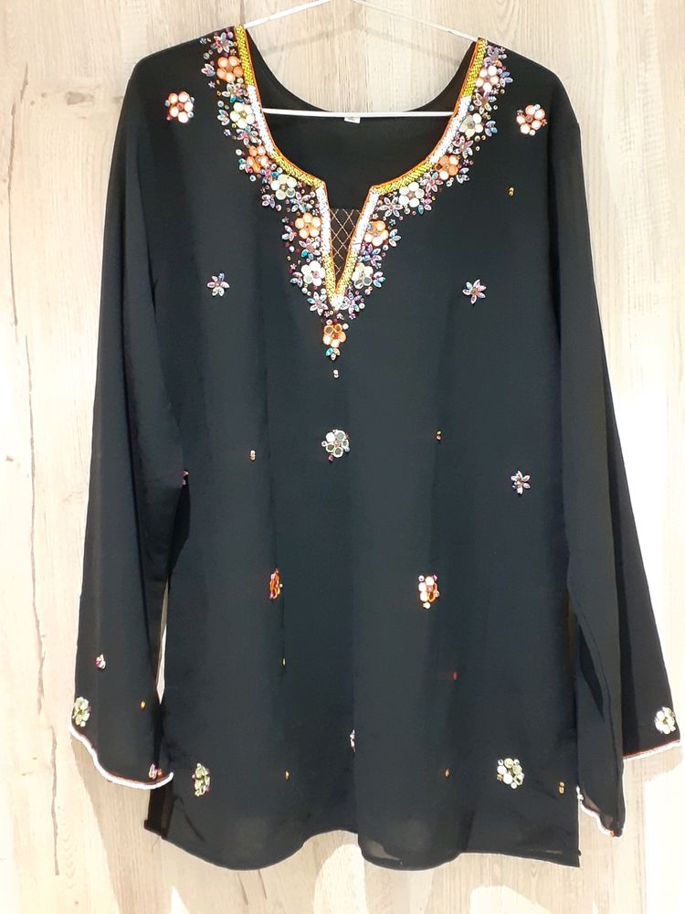 Beautiful black Embroidered top