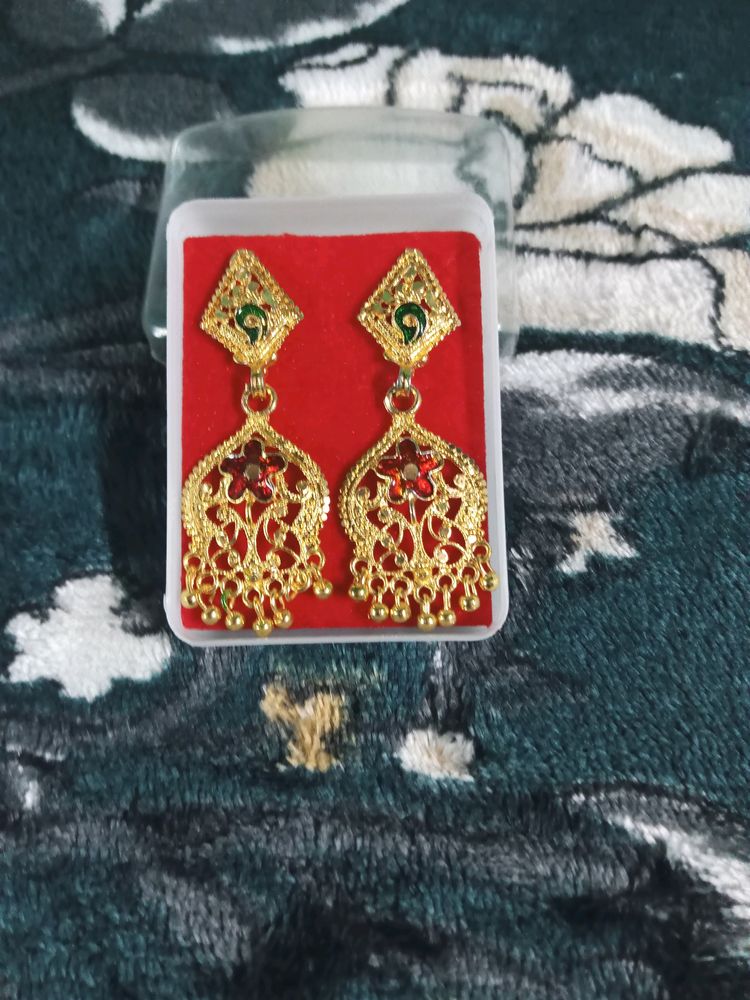 Golden Traditional Earrings..