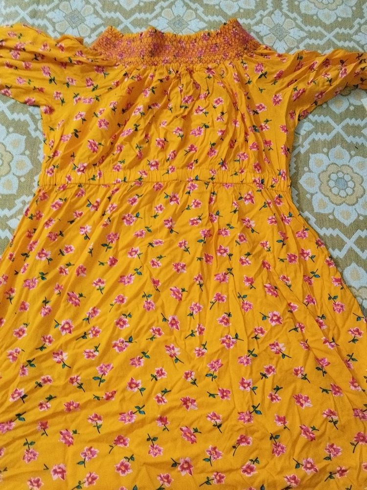 Pretty Mustard Yellow Dress💗