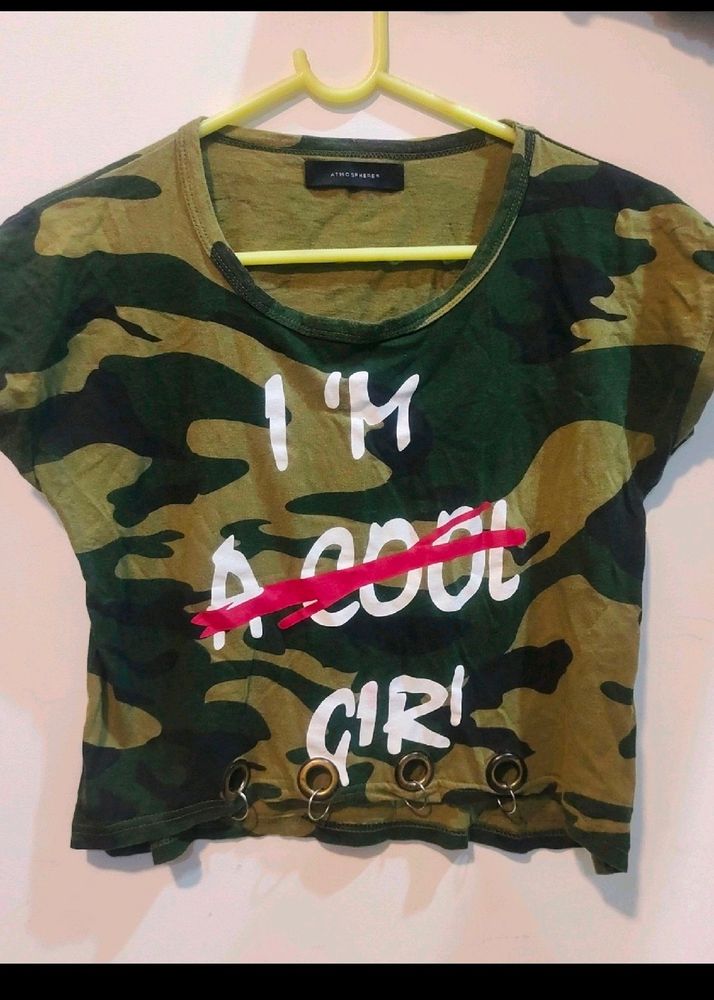 Soldier print top