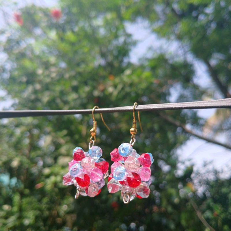 Handmade Crystal Hanging Earrings