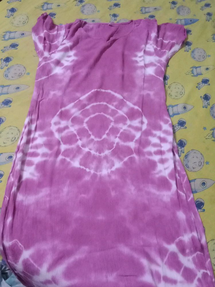 Onion Pink Kurta Short Sleeves Small To Medium Siz