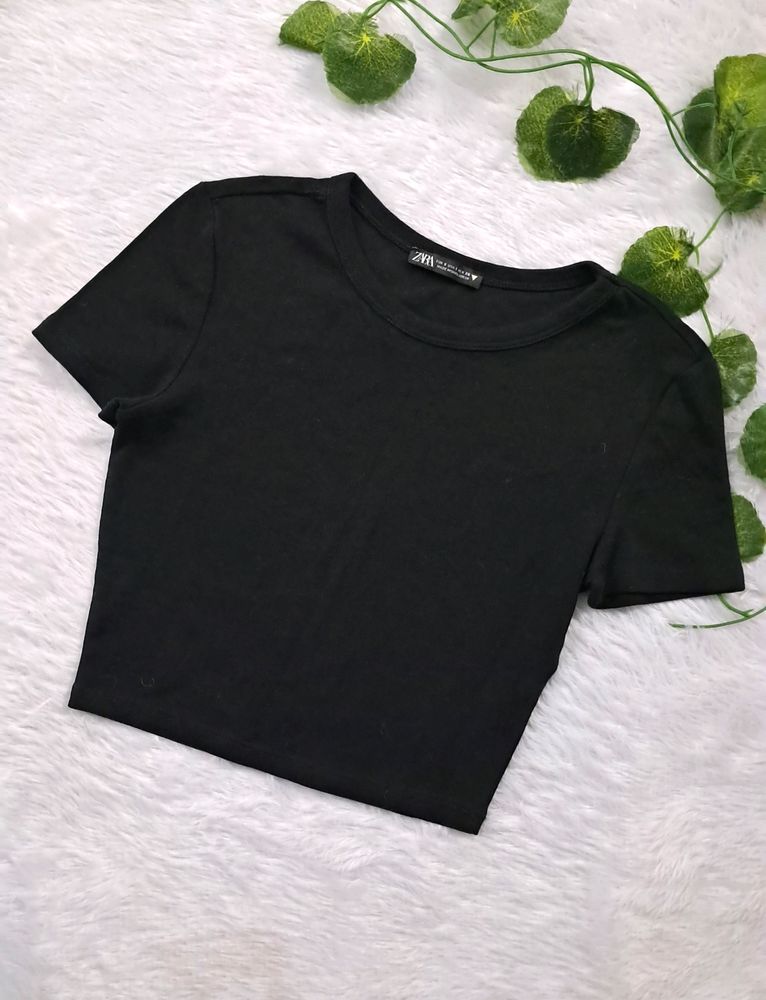 Zara Basic Crop Tee