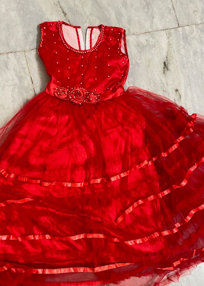 Red Partywear Dress