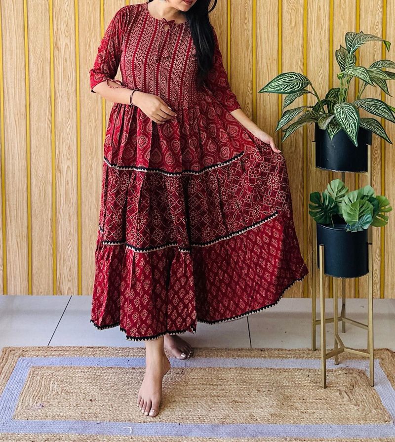 Ajrakh Block Print One Piece Dress