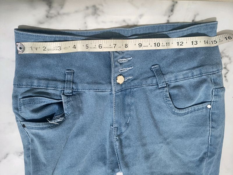 Height Waist Light Blue Jeans