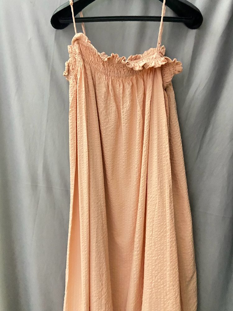 Apricot Flowy Dress