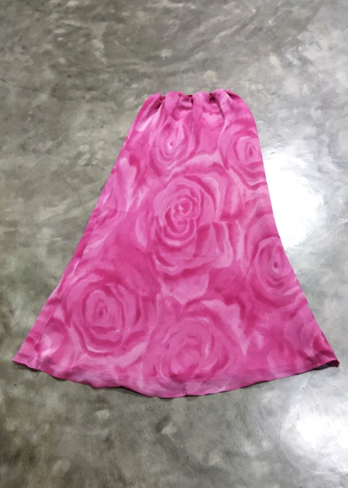 Pink long skirt