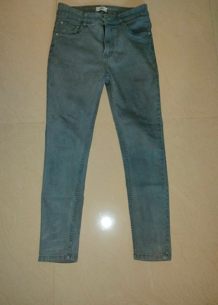 Grey Colour Slim Jeans