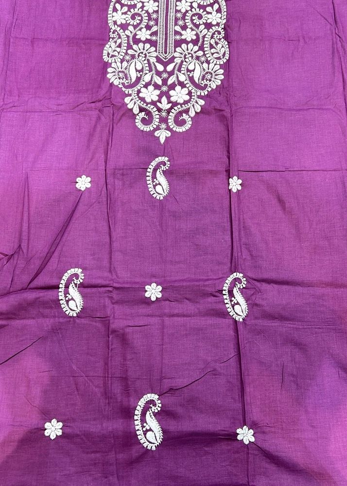 Pure Cotton Lucknowi Embroidery Suits