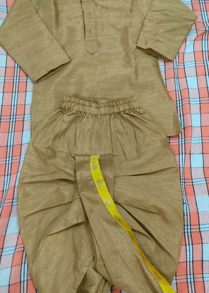 Tan Colour Kurta Pajama For Baby Boy