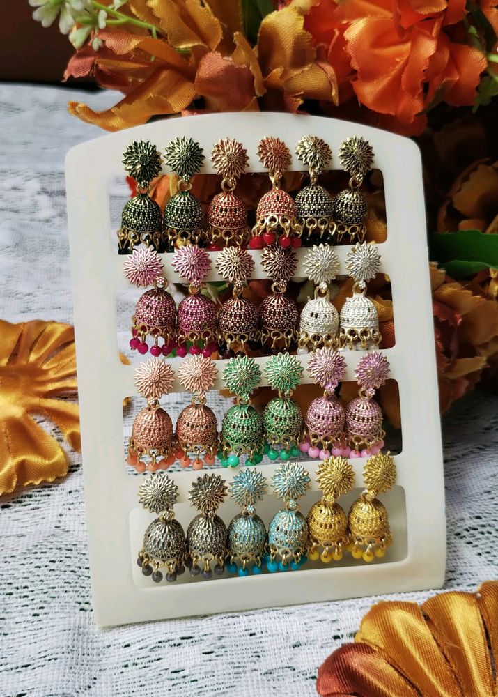 🆕🆕Jhumki Earrings Combo (Pack of 12)