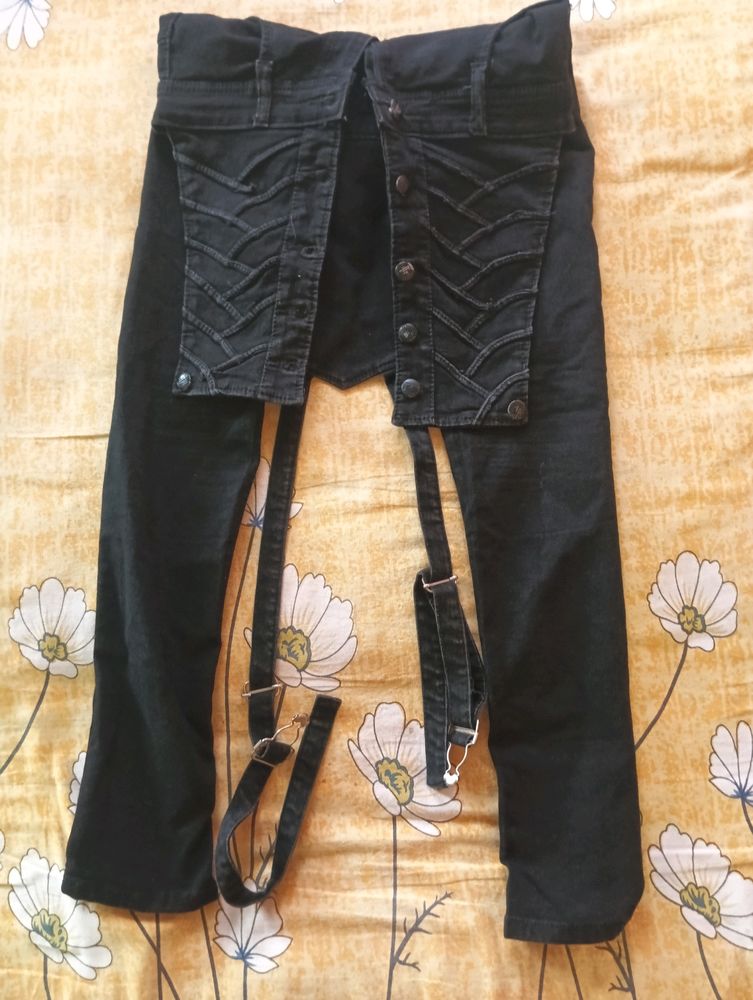 Denim Black Full Dungree