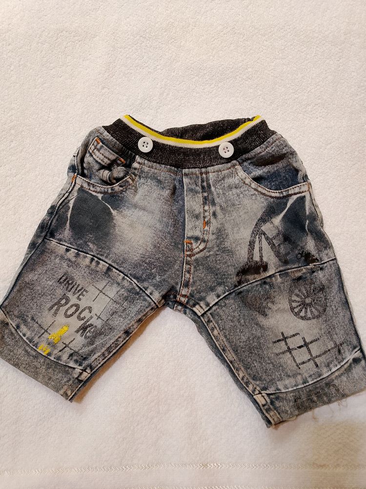 Charcoal Denim Shorts For Boys