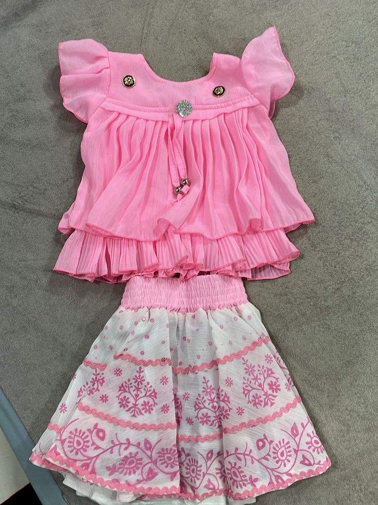 Top & Skirt Dress For Baby