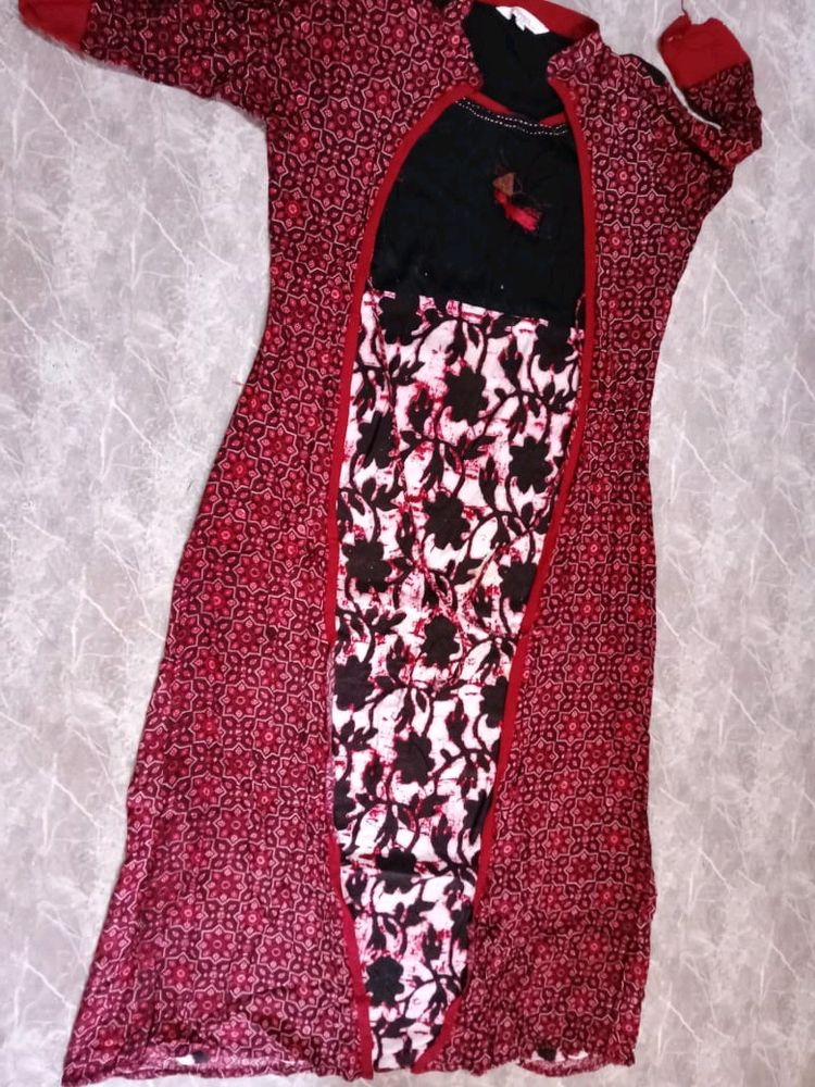 Red Shrug Kurti