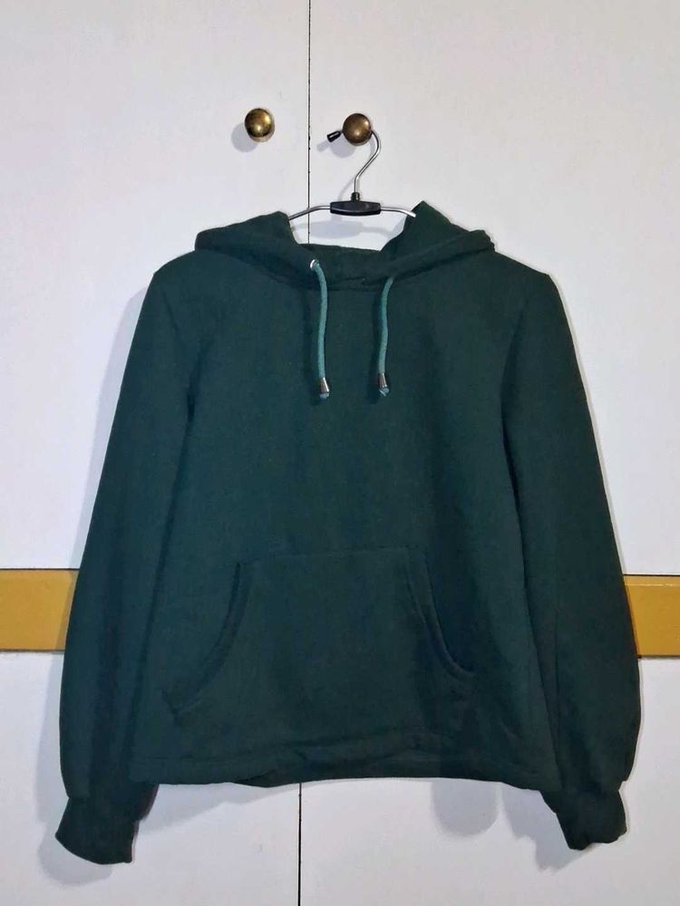 Dark Green Hooded Sweatshirt