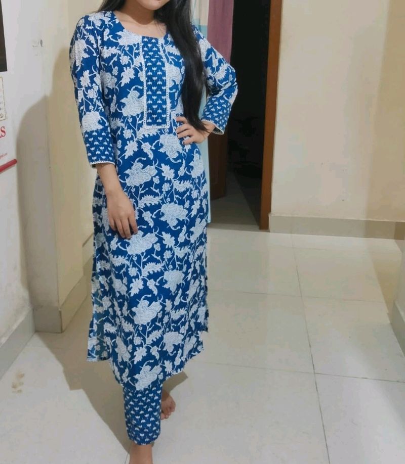 Gosriki Blue Kurta Set