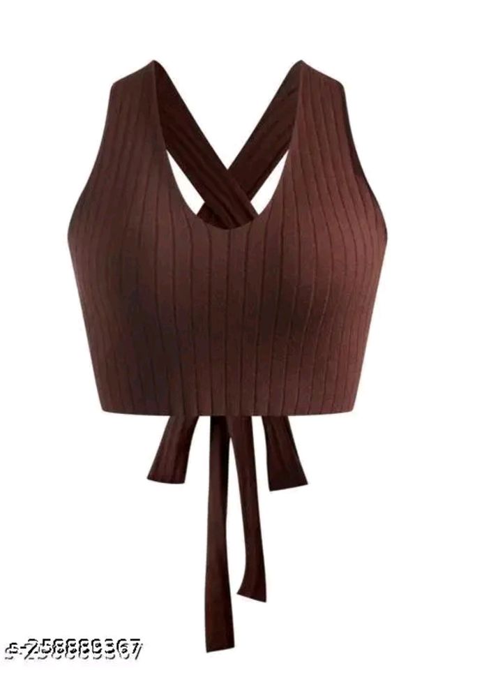 Halter Neck Brown Top