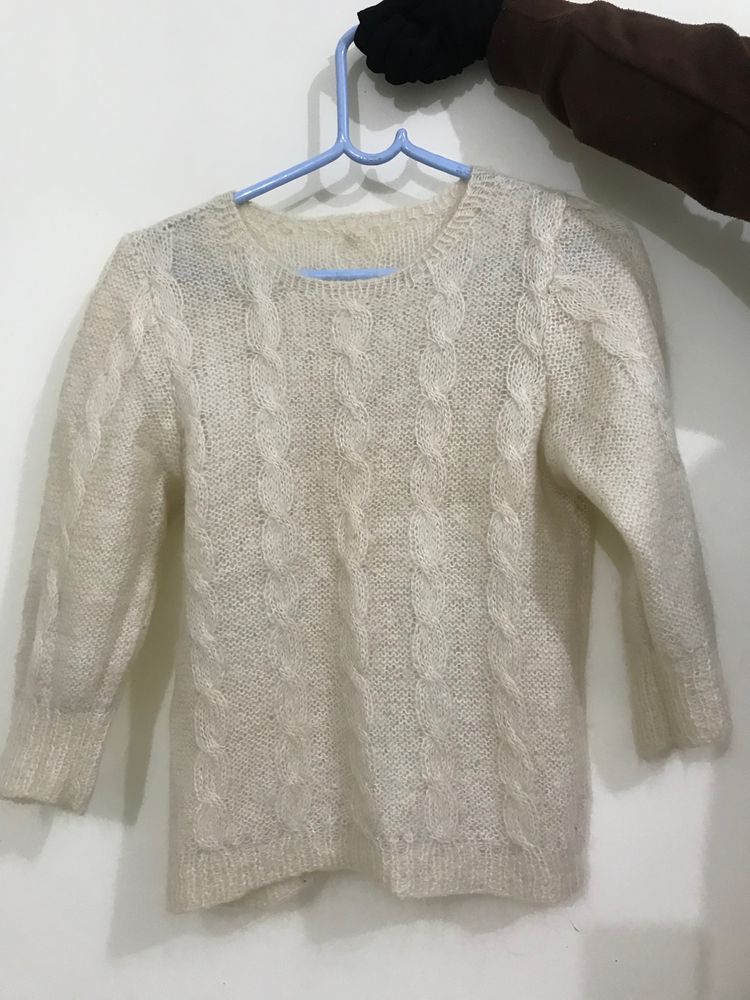 Knitted Creme Top