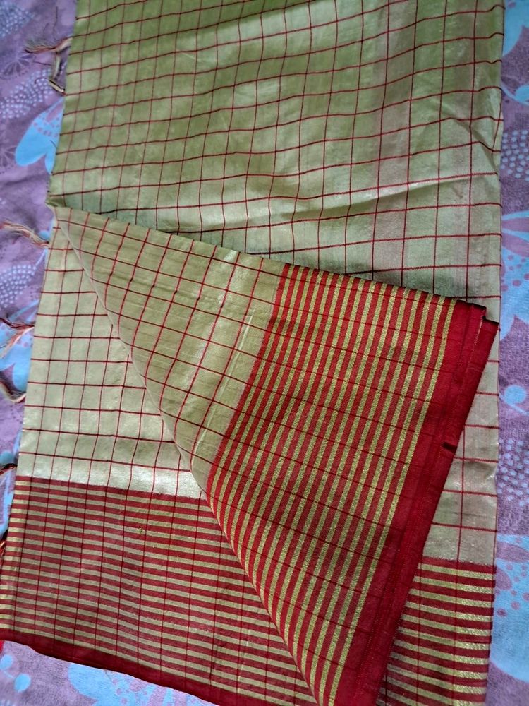 Checked Saree