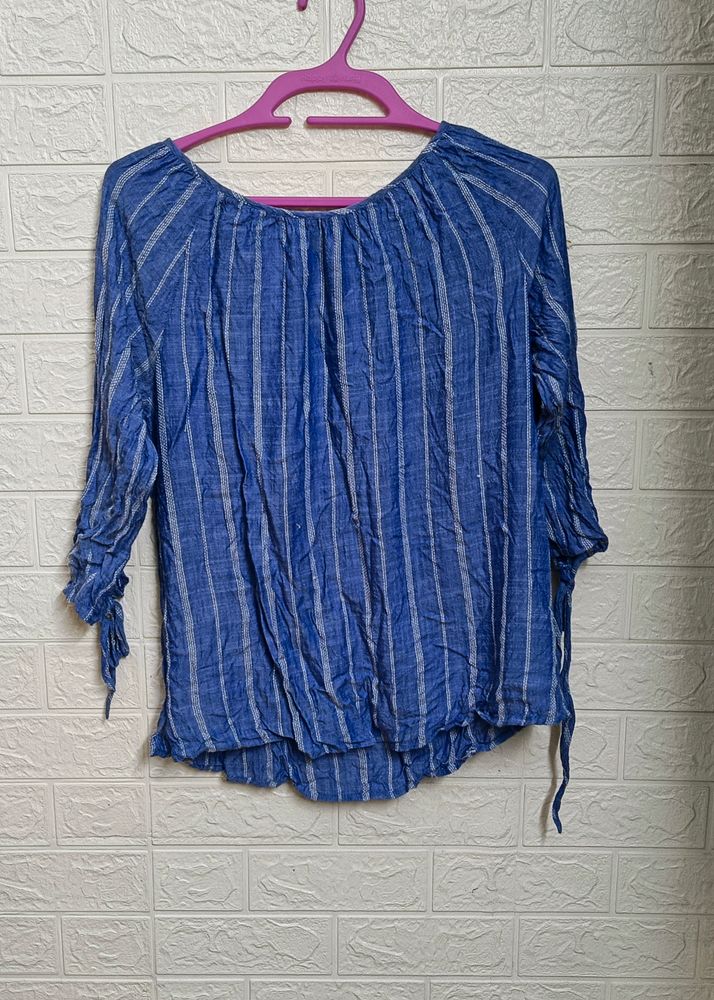 DNMX Blue Colour Cotton Top In Very Good Condition