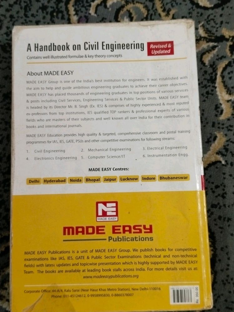 A Handbook On Civil Engineering