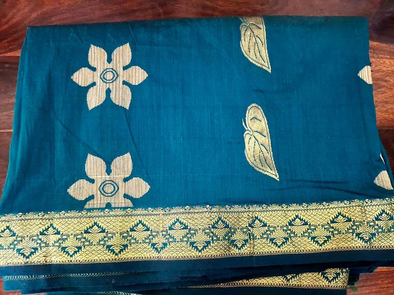 Pure Banarasi Cotton Silk Saree From Kanchipuram