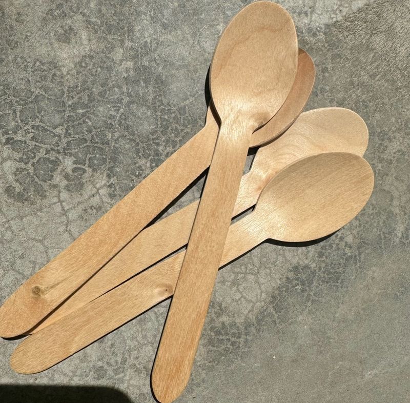 50 Pcs Wooden Spoon - Disposable