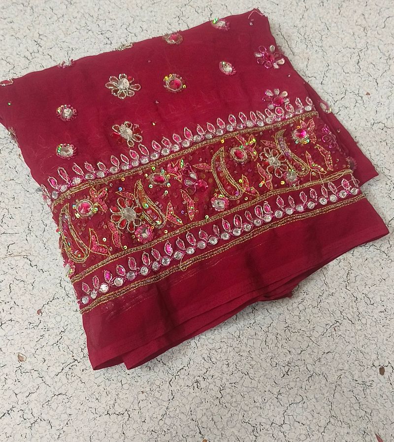 Haivy Duppatta Burgandi Colour