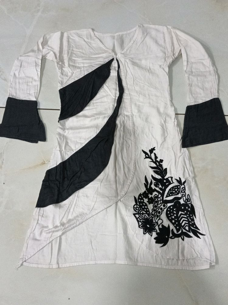 Black & White Kurta