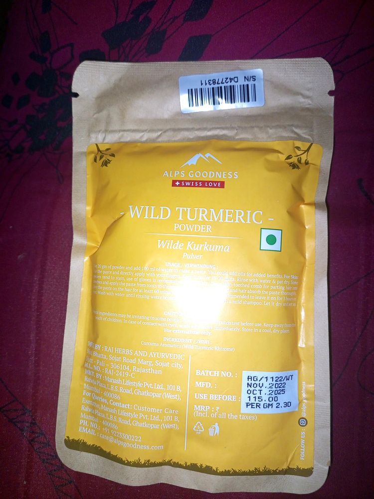 WILD TURMERIC POWDER 100% PURE