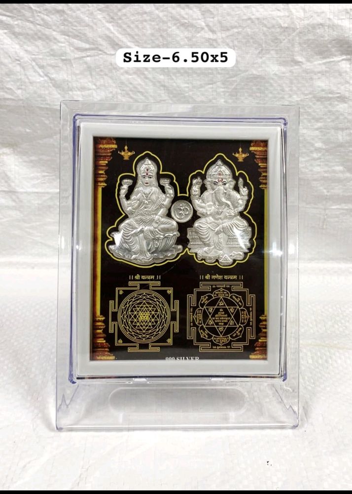 Silver Laxmi Ganesh & Yantra