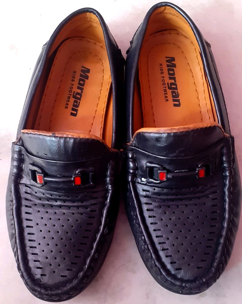 Two Time Use Black Loafer Shoes