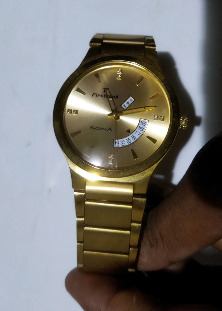 Imported SONA Golden Watch For Men