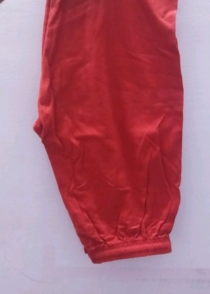 Red Color Legging Of Large Size Used Only Once.