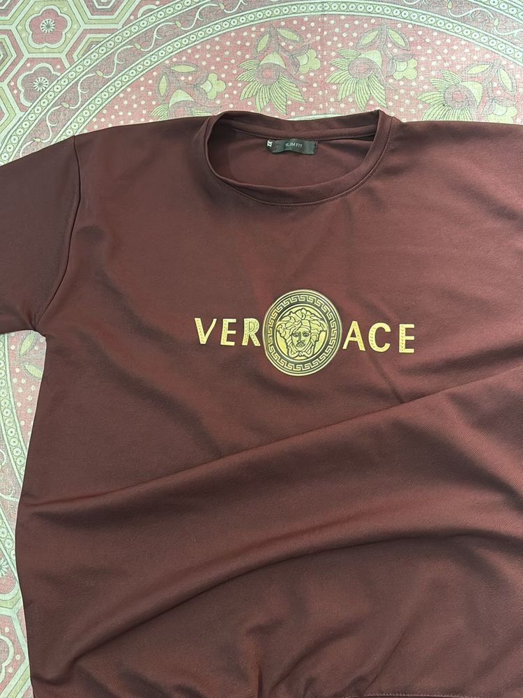 Versace Maroon Full Sleeve T-Shirt