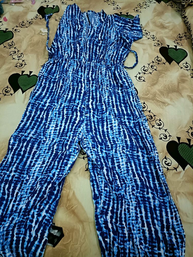 Multicolored Jaipuri Print Jumpsuit In XL Size