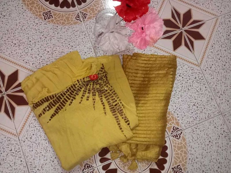 Sunflower New Kurta Duppata Set