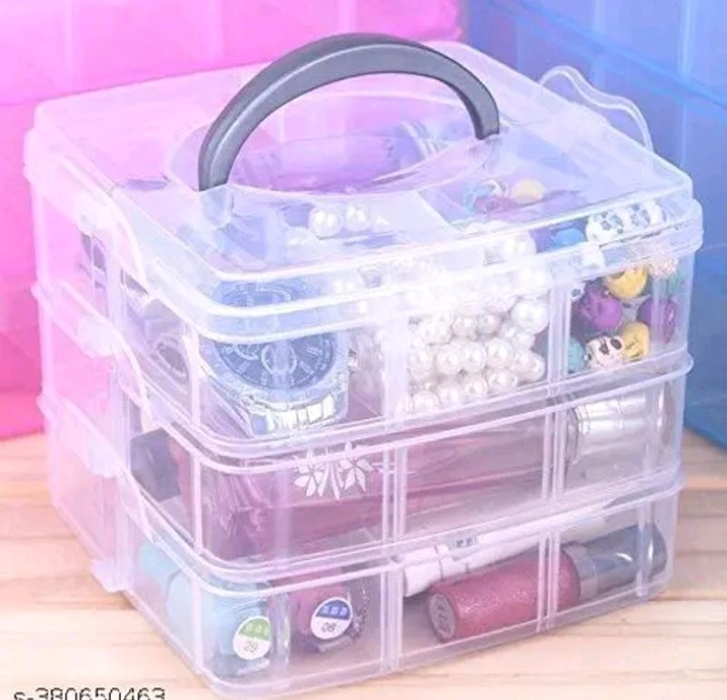 3 Layer 18 Grids Storage Plastic Box